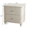 21.65" Fluted Nightstand with Metal Handle and Storage Drawers, Mid Century Nightstands 3 Drawer for Bedroom, Guest Room or Small Space-The Pop Home - 4 of 4