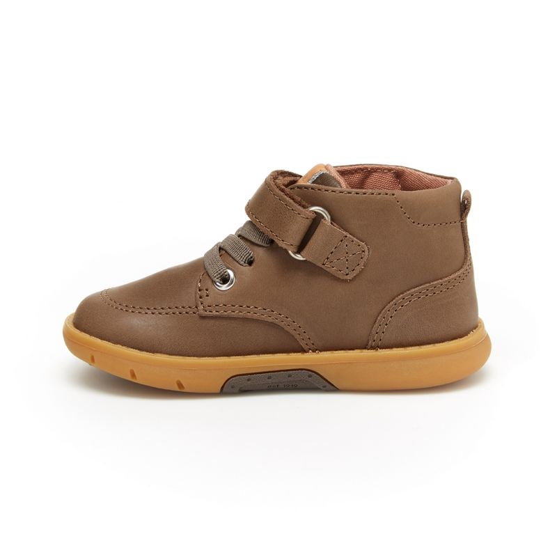 Stride Rite Quinn Kid's Leather Easy On/Off Boot | 7.5 | Brown, 4 of 10