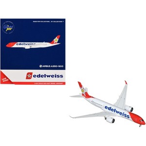 Airbus A350-900 Commercial Aircraft "Edelweiss Air" (HB-IHC) White with Red Tail 1/400 Diecast Model by GeminiJets - 1 of 3