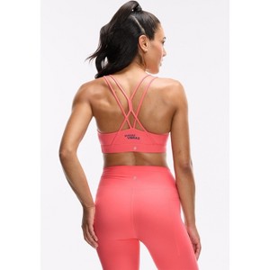 Peloton Women's Cadent Strappy Elevate Bra, Coral, Buenas Vibras - 1 of 4