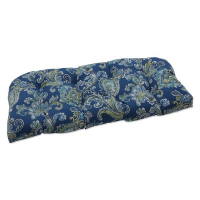 Outdoor/Indoor Loveseat Cushion Sconset Pacific Blue - Pillow Perfect