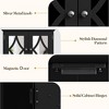 RoyalCraft Bathroom Medicine Cabinet, Wall Mount Storage with Mirror, Towel Bar, and Adjustable Shelves for Wash Room, Laundry, Black - 4 of 4