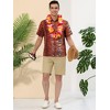 INSPIRE CHIC Men's Casual Summer Animal Leopard Printed Short Sleeves Button Shirts - 4 of 4