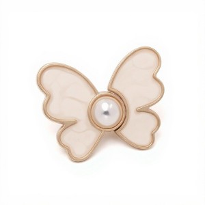 Anna-Kaci 3-Piece Wing-Shaped Jean Buckle Extender Set with Decorative Sculpted Design for Adjustable Waistroom and Denim Accents 1.5x1.4in - White - 1 of 4