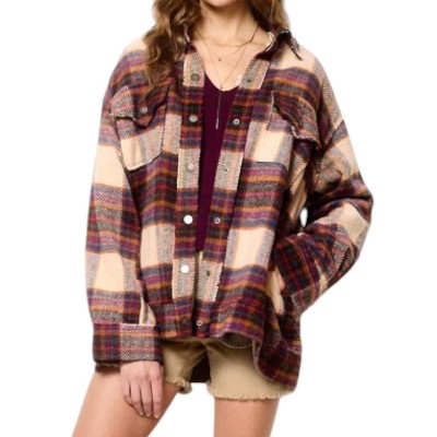 Women's Beatrice Oversized Plaid Shacket - LA MIEL : Target