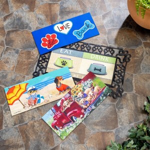 Evergreen Indoor Outdoor Doormat Bundle Set of 5 - Frame and 4 Welcome Paw Print Pet Inserts - 1 of 4