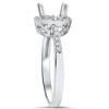 Pompeii3 1/4ct Round Pave Diamond Halo Engagement Ring 14K Mount Setting Mounting Vintage - 2 of 4
