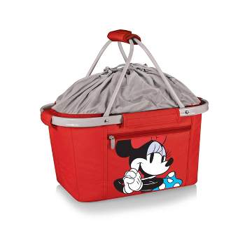 Picnic Time Disney Minnie Mouse Metro Basket Collapsible 19.5qt Cooler Tote - Red