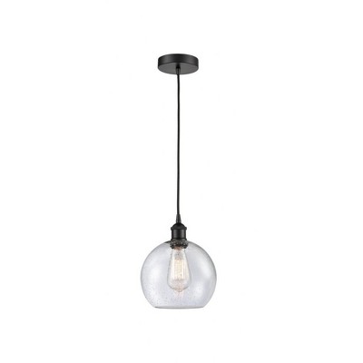 Athens - 1 Light Cord Hung Mini Pendant In Industrial Style-10.75 Inches Tall and 8 Inches Wide