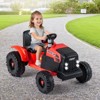 Costway 24V Ride On Tractor for Kids with Detachable Trailer Remote Control Music Green/Pink/Red/Dark Green - 4 of 4