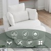 39"W Swivel Chair With Moon Storage Ottoman, 4 Pillows Modern Accent Round Swivel Oversized Barrel Chairs, Armchair - 4 of 4