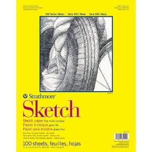 Strathmore 300 Series Sketch Pad, Glue Binding, 100 Sheets, 11x14 inch - 1 of 4