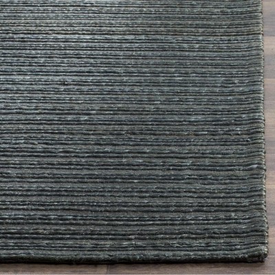 Dark Green Cotton Flat Woven Rectangular 6' x 9' Area Rug