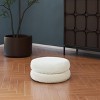 PAGED 18.5 Inch Boucle Fabric Ottoman, Modern Low Cushion Footrest Ottoman with High-density Foam for Living Room, Bedroom - 2 of 4