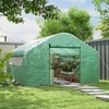 Outsunny 13' x 10' x 6.5' Hoop House Greenhouse with Large Windows, Large Walk-In Tunnel Green House with Upgraded Galvanized Steel Frame - 3 of 4