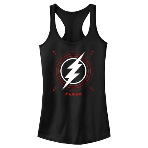 Juniors Womens The Flash Large Lightning Bolt Stamp Racerback Tank Top - image 1 of 4