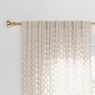 1pc Light Filtering Clipped Textured Window Curtain Panel - Threshold™🎯