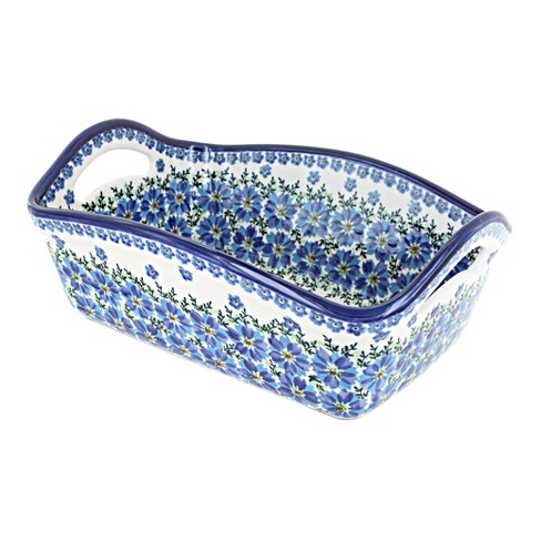 Blue Rose Polish Pottery Kalina Basket With Handles : Target