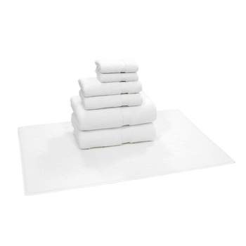 7pk Circle Design Turkish Towel Set White - Linum Home Textiles