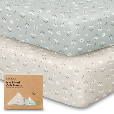 KeaBabies 2pk Isla Fitted Crib Sheets for Boys, Girls, Baby Crib Sheet, Fits Standard Nursery Crib Mattresses