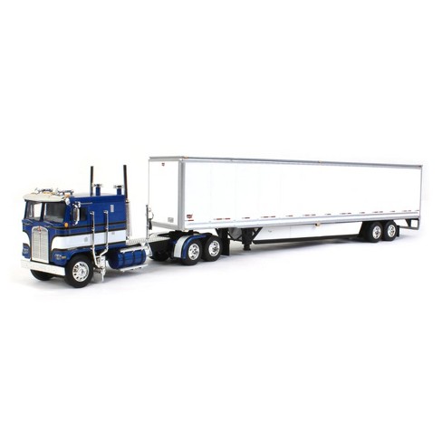 First Gear 1/64 DCP Blue Kenworth K-100 110 FT Cab with Wabash Duraplate  Dryvan 60-0902