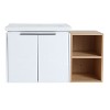 NicBex Floating Bathroom Vanity with Sink,Bathroom Sink Vanity with Soft Close Doors,Bathroom Sink Cabinet for Small Bathroom,Black/White - 2 of 4