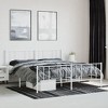 vidaXL Powder-Coated Steel Metal Bed Frame with Headboard, Footboard, Comfortable Back Support and Extra Underneath Storage Space - 3 of 4