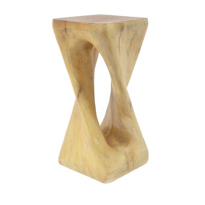 Christopher Knight Home Helena Rustic Outdoor Twist Shape Lightweight Concrete Side Table