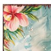 HomeRoots 36" Blue Coral And Pink Solid Wood Tropical Floral Flamingo Porch Sign - 4 of 4