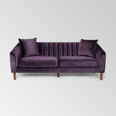 Ansonia Contemporary Velvet Sofa - Christopher Knight Home