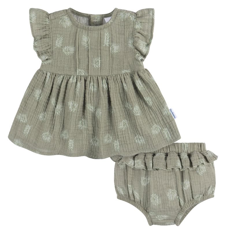 Gerber Baby Girls' Dress and Diaper Cover, 2-Piece, 1 of 7