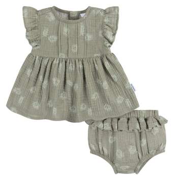 Gerber Baby Girls' Dress and Diaper Cover, 2-Piece