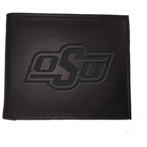 Evergreen Ncaa Oklahoma State Cowboys Black Leather Bifold Wallet