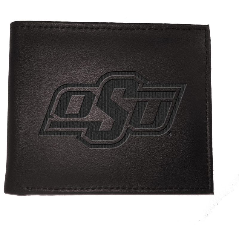 Evergreen NCAA Oklahoma State Cowboys Black Leather Bifold Wallet Officially Licensed with Gift Box, 1 of 2