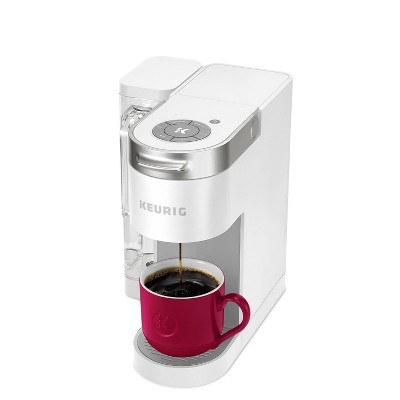 Elevated White Single-Serve Pod Coffee Maker with MultiStream Technology