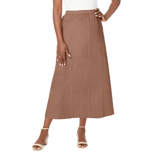 Jessica London Stretch Denim Jegging Skirt - 1 of 4