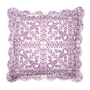 BrylaneHome 100% Cotton Florence Euro Sham - Euro, Mauve Orchid Tile - 1 of 1