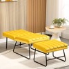 Recliner Chair, Lazy Chair With Footrest, 5 Backrest Settings, High Density Sponge Filling,velvet Lounge Chair Living Room - 2 of 4