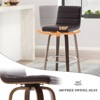 Bekrvio 26"/29" Swivel Bar Stools Set of 1/2/3/4, Faux Leather Upholstered Counter Chairs with Wood Legs, Mid-Century Seating for Kitchen Island - 4 of 4