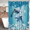 Paaaawaters 1pcs Diamonds and Dolphins Shower Curtain Set - Luxurious Modern Design, Water-Repellent Curtain - 3 of 4