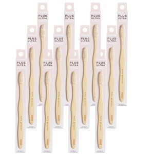 Plus Ultra Soft Bristle Hello Gorgeous Bamboo Toothbrush - 12 ct - 1 of 4