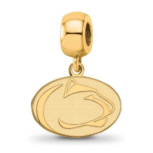 Black Bow Jewelry 14k Yellow Gold Plated Sterling Silver Penn State Nittany Lions NCAA Bead Charm - 1 of 3