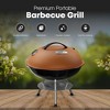 GasOne 14-inch Brown Portable Charcoal Grill – Barbecue Grill with 3-Point Locking Lid for Heat Preservation Dual Venting System - 2 of 4