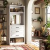 Aheaplus Freestanding Closet System with 3 Drawers, Wooden Closet Organizer with Mirror and Shelves - 4 of 4