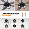 Parrot Uncle 52" Modern Black Ceiling Fan with Light and Remote 5-Blade - 3 of 4