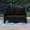 WestinTrends Montara Outdoor HDPE All-Weather Modern Patio Loveseat with Waterproof Cushions - 2 of 4