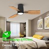 TALOYA 42 in. LED Indoor Black Flush Mount Ceiling Fan with 3-Color Light and Remote, Reversible DC Motor and Blades for Home - 2 of 4