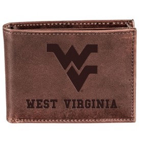 Evergreen NCAA West Virginia Mountaineers Brown Leather Bifold Wallet Officially Licensed with Gift Box - 1 of 1