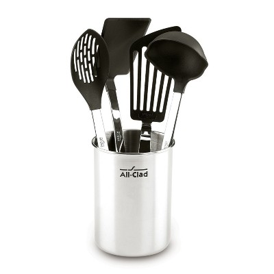 All-Clad 5 Piece Nonstick Kitchen Tool Set, Stainless Steel