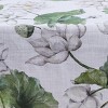 Split P White Lotus Green Floral Table Runner 14" x 54" - 3 of 4